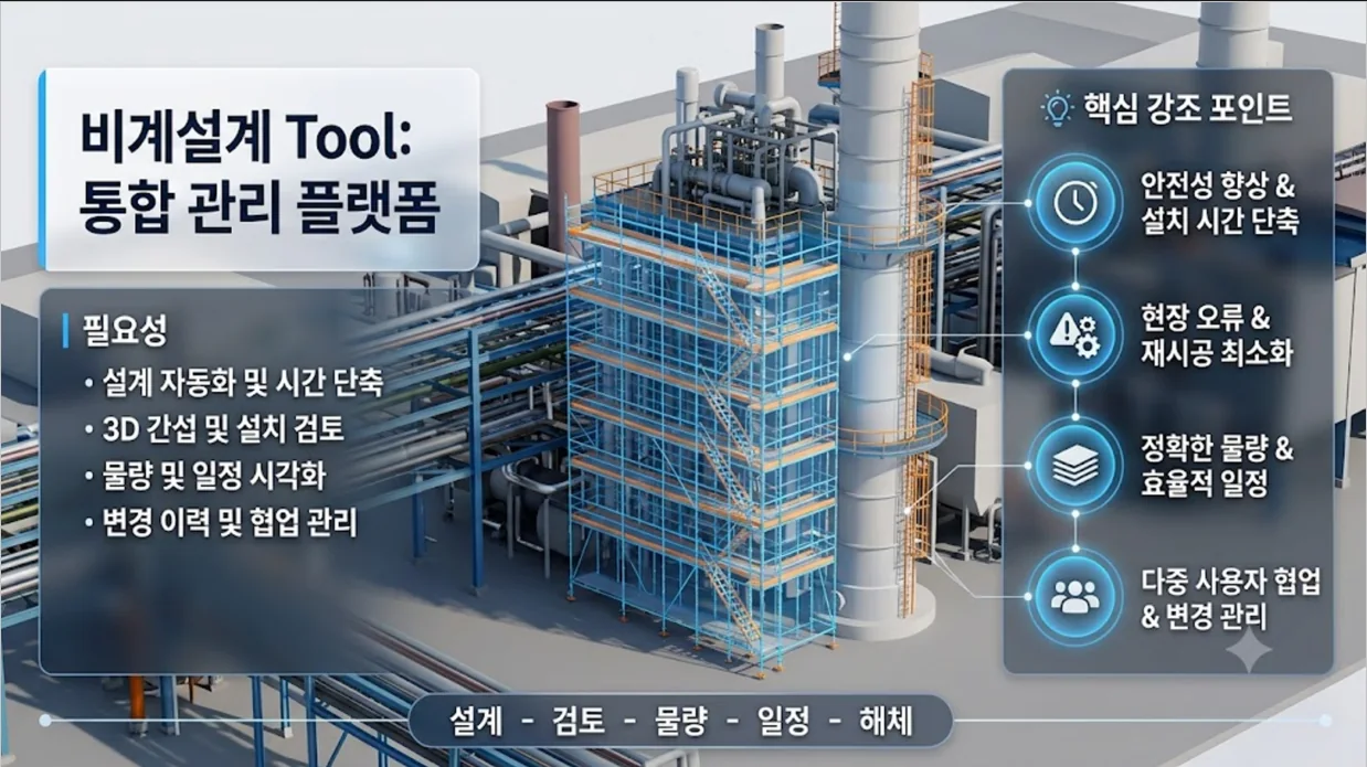비계설계 통합 관리 플랫폼의 필요성과 핵심 강조 포인트